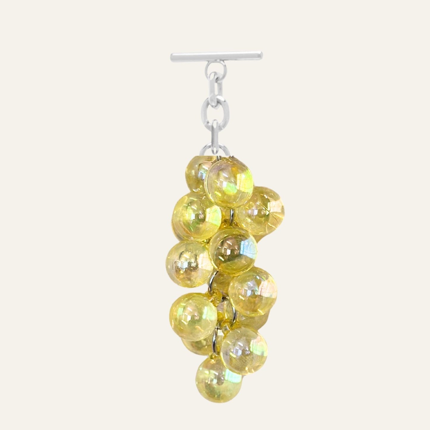 Droplet Tassel | Lemon with Silver hardware