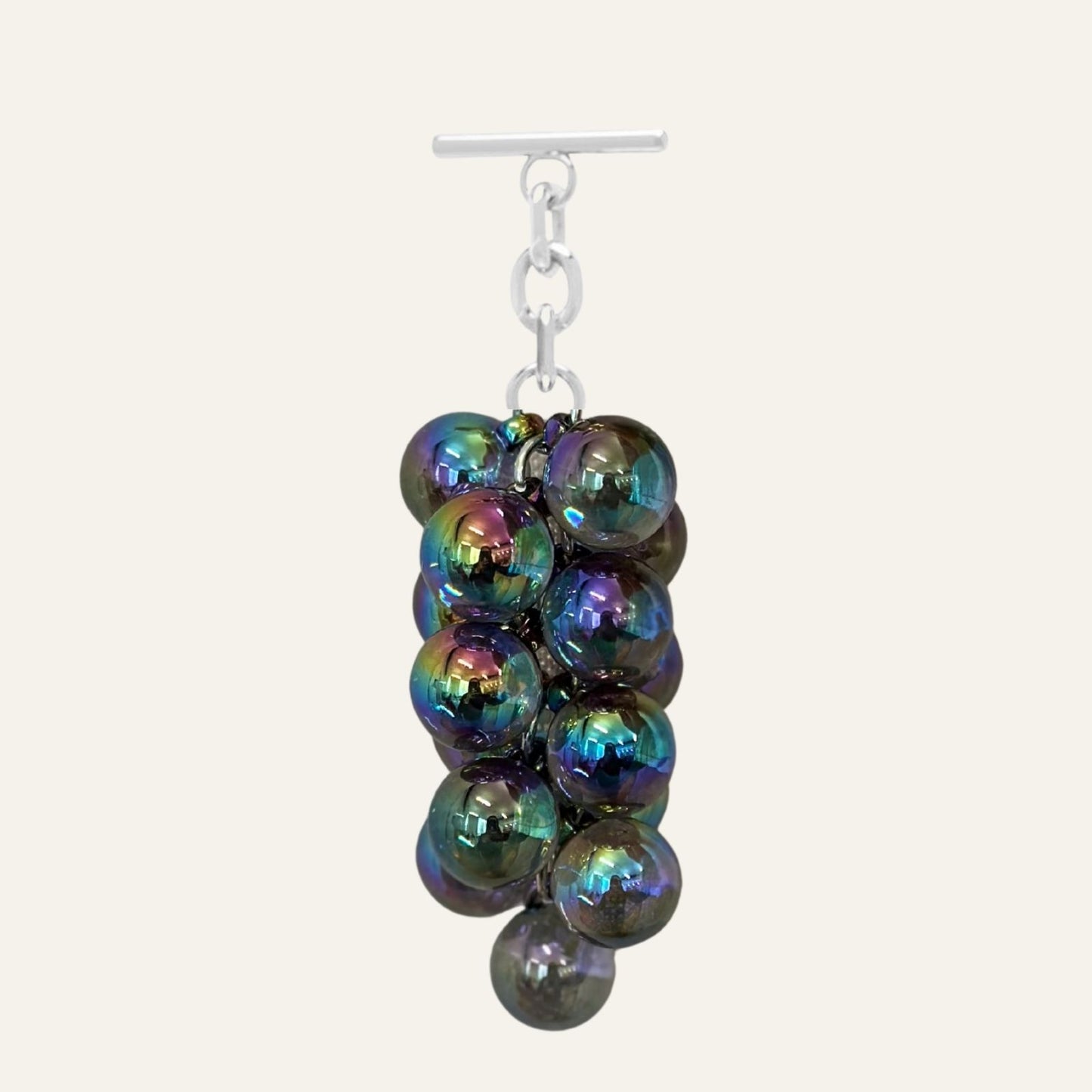 Droplet Tassel | Petrol with Silver hardware