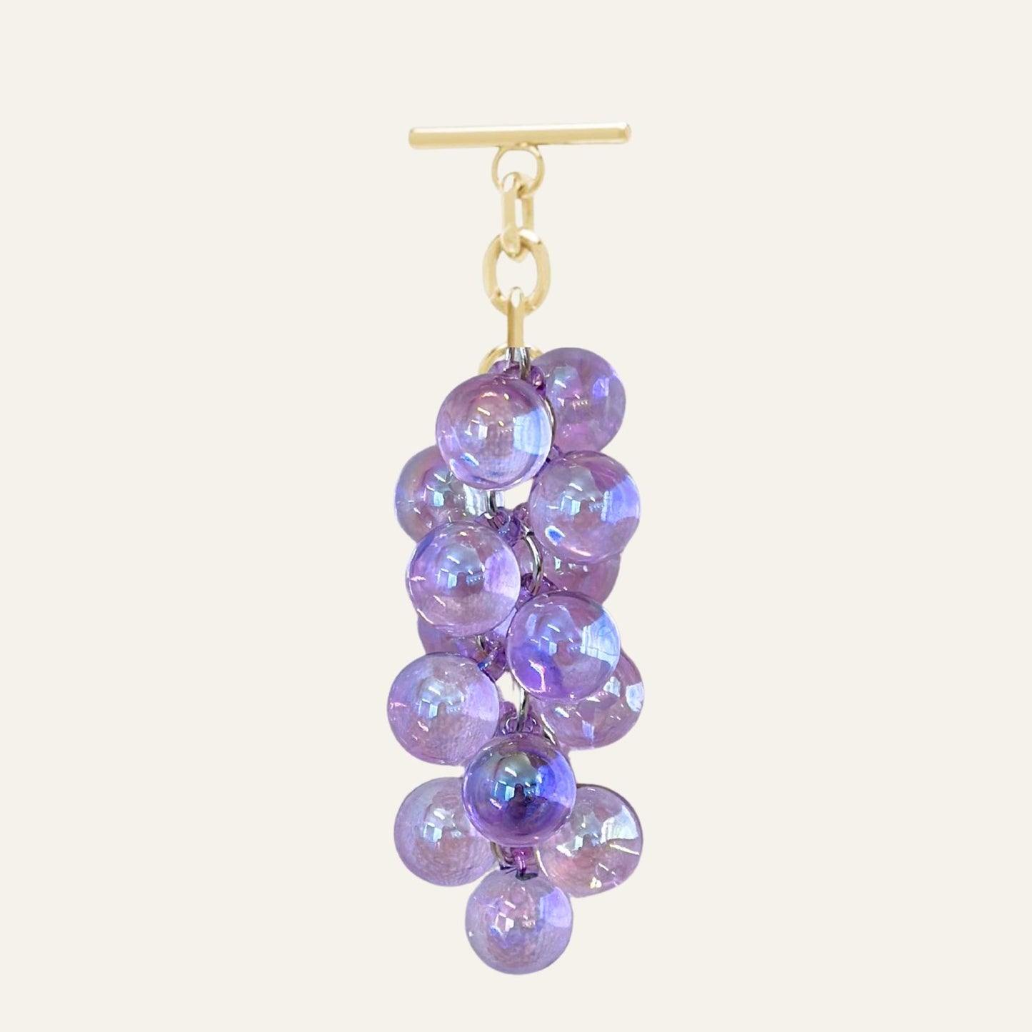 Droplet Tassel | Purple with Gold hardware
