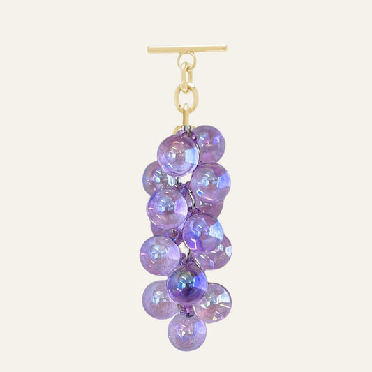 Droplet Tassel | Purple with Gold hardware