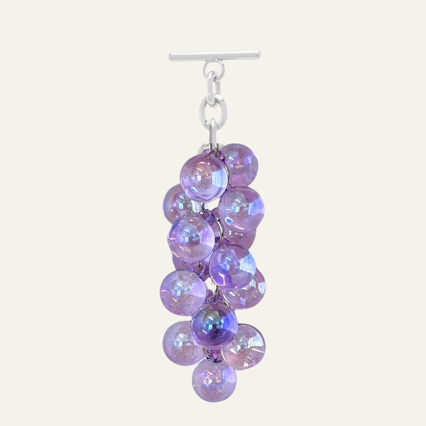 Droplet Tassel | Purple with Silver hardware
