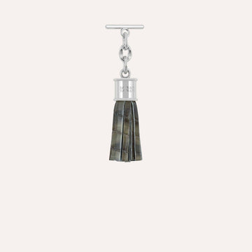 Capsule Tassel Mini | Flint Patent with Silver hardware