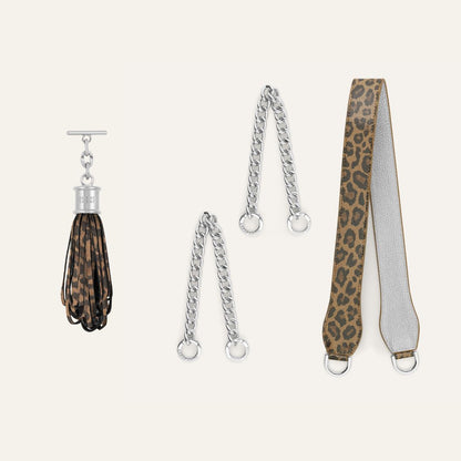 Gemini Duo | Leopard Luxe with Silver hardware
