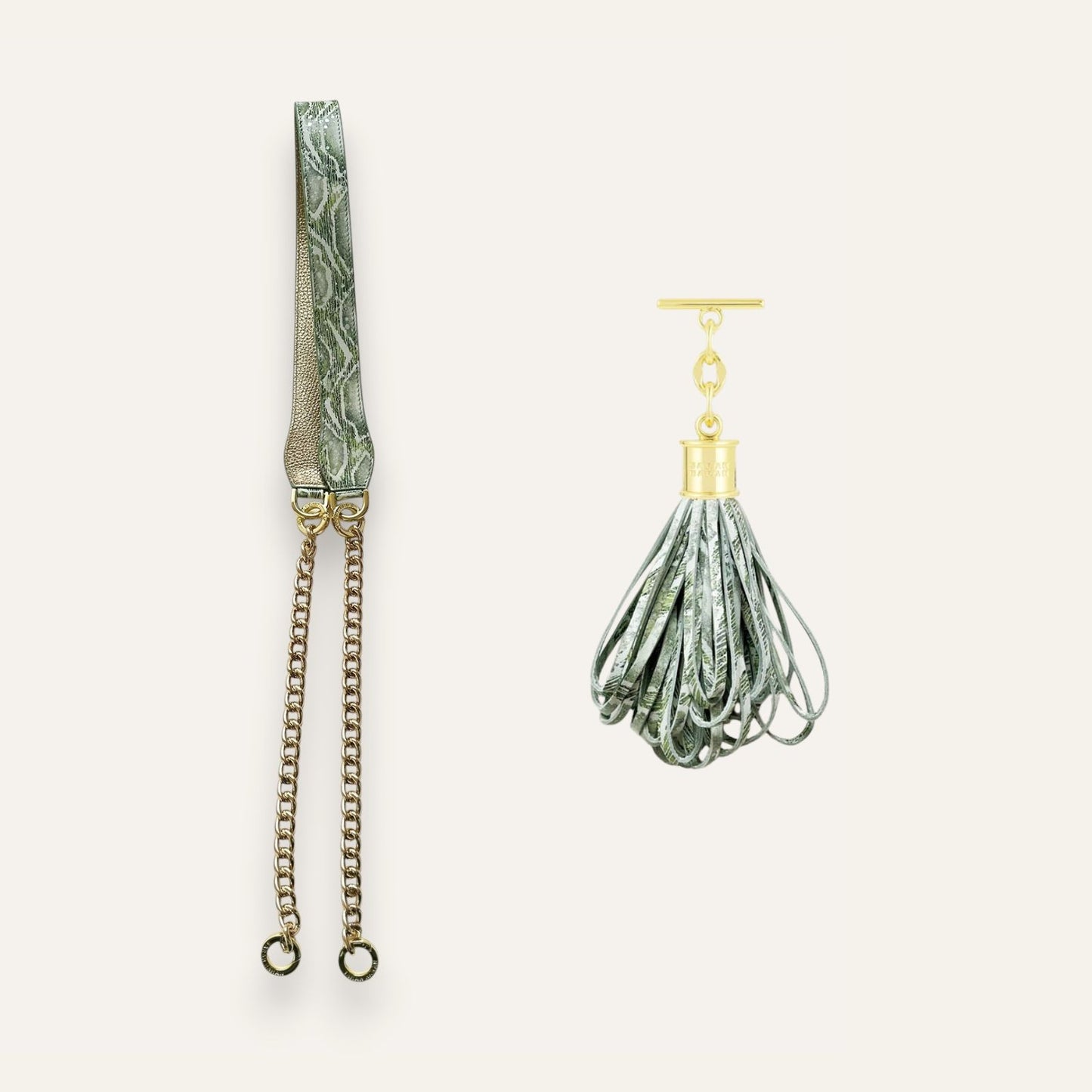 Gemini Duo | Lichen with Gold hardware