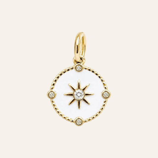 North Star Charm | with Gold hardware