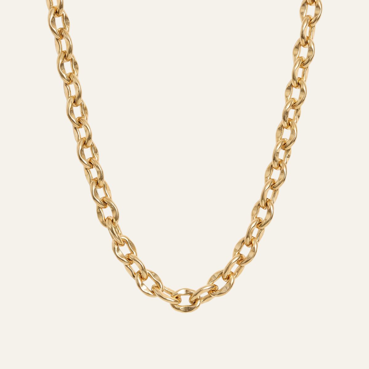 Padlock Chain Necklace | Pebble with Gold hardware