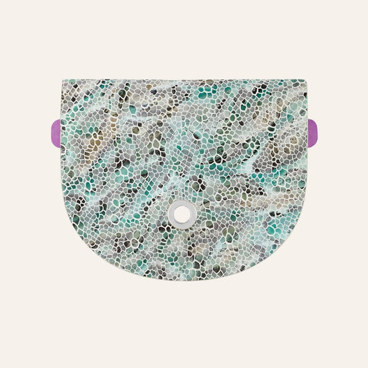 Flap Universal | Green Mosaic with Silver hardware