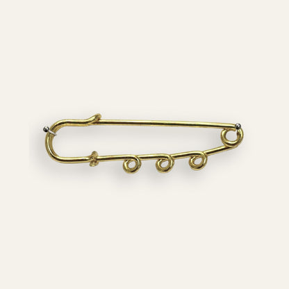 Kiltie Charm Brooch | with Gold hardware