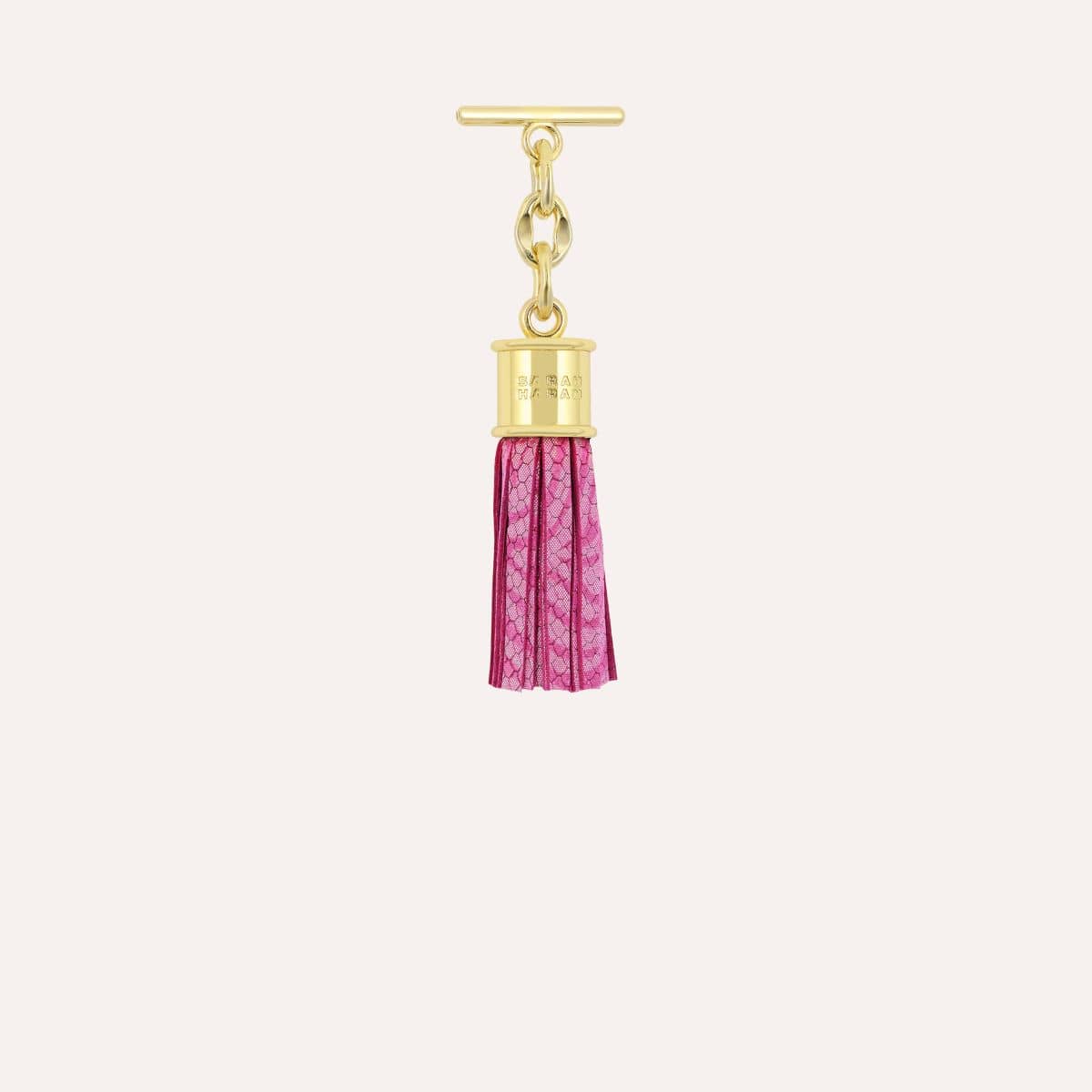 Capsule Tassel Mini | Magenta Wave with Gold hardware