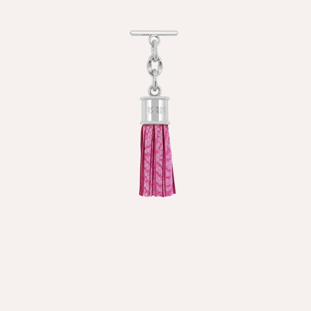 Capsule Tassel Mini | Magenta Wave with Silver hardware