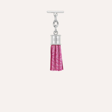 Capsule Tassel Mini | Magenta Wave with Silver hardware