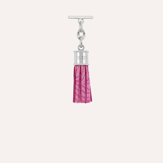 Capsule Tassel Mini | Magenta Wave with Silver hardware