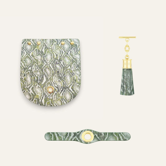 Mini Trio | Lichen with Gold hardware