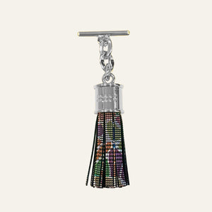 Capsule Tassel Mini | Kaleidoscope with Silver hardware