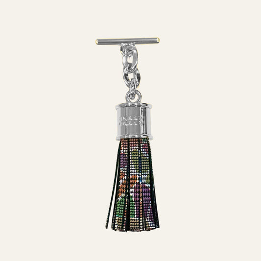 Capsule Tassel Mini | Kaleidoscope with Silver hardware