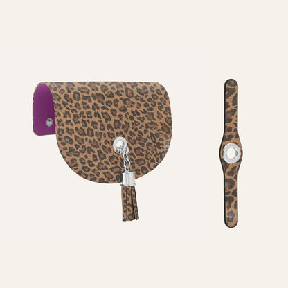 Mini Trio | Leopard Luxe with Silver hardware