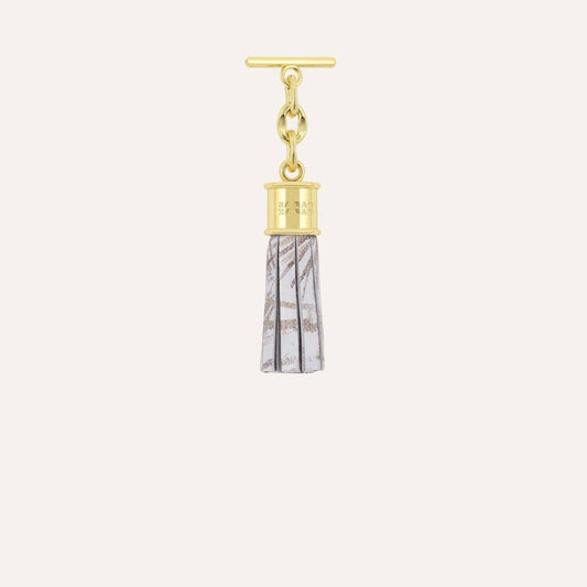 Capsule Tassel Mini | Palms with Gold hardware