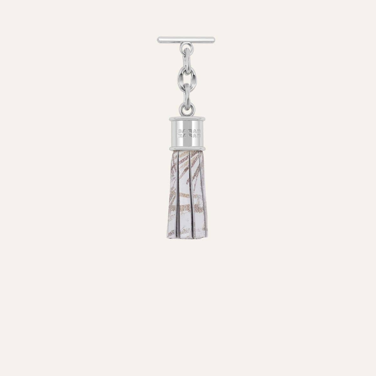 Capsule Tassel Mini | Palms with Silver hardware