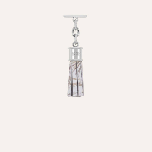 Capsule Tassel Mini | Palms with Silver hardware