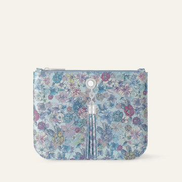 Ivy Clutch Bag | Petal Mosaic with Silver hardware