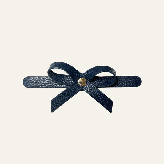 Petite Bow Mini | Navy with Gold hardware