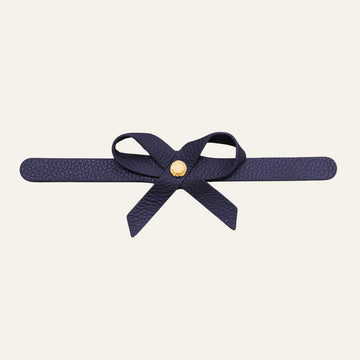 Petite Bow Classic | Navy with Gold hardware