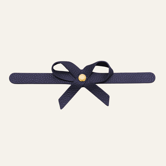 Petite Bow Classic | Navy with Gold hardware