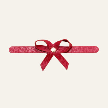 Petite Bow Classic | Pillarbox Red with Silver hardware