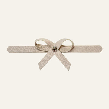 Petite Bow Classic | Porcelain with Silver hardware