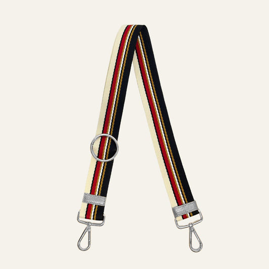 River Strap | Vintage Stripe with Silver hardware