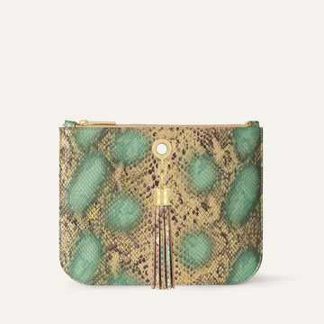 Ivy Clutch Bag | Serpentina with Gold hardware