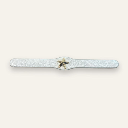Complimentary Accessory | Soft Metallic Silver with Gold hardware