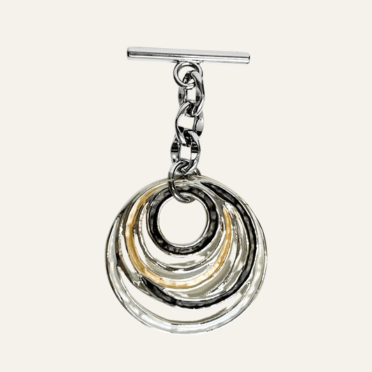 Swirl Tassel | Neutral Mix with Silver hardware