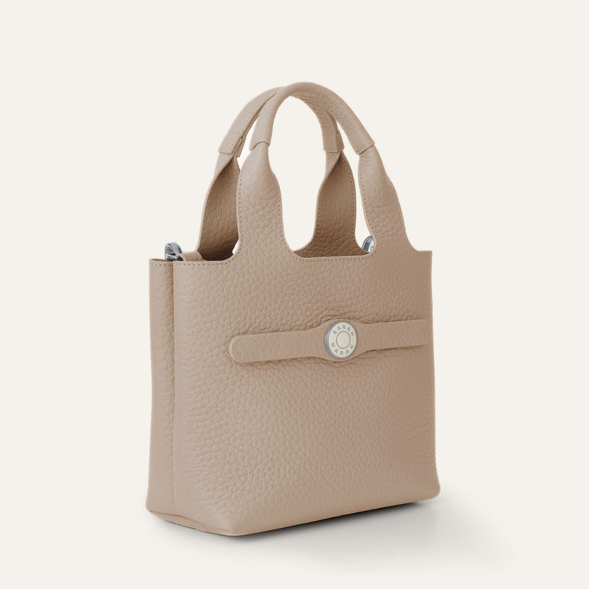 Tansy Mini | Nude with Silver hardware