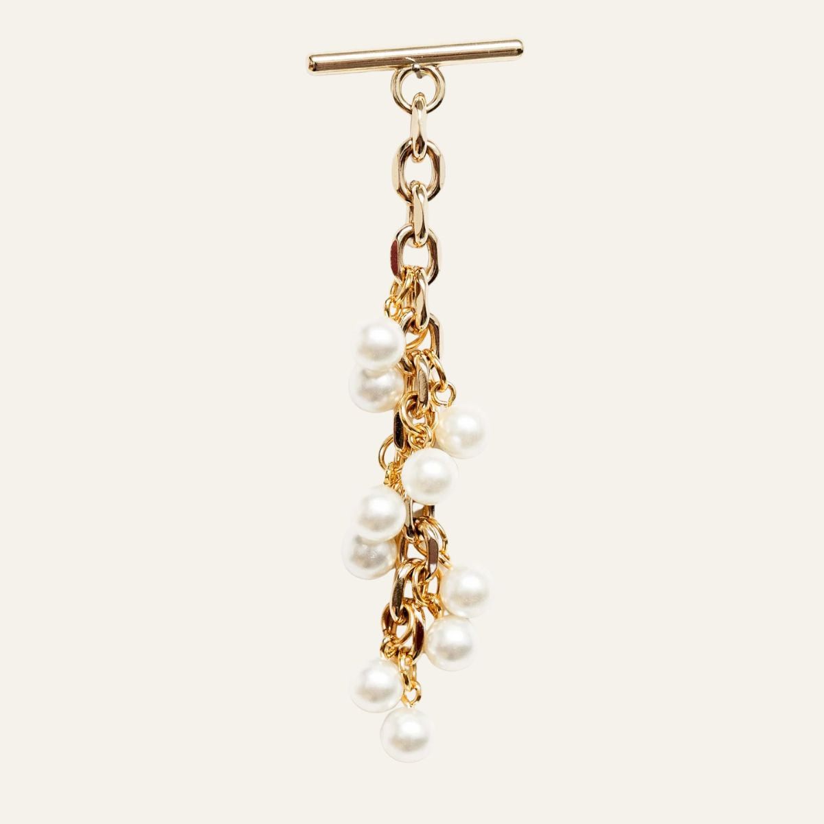Venus Tassel | Pearl with Gold hardware