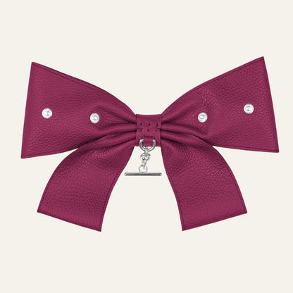 Deco Bow | Cheri with Silver hardware