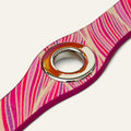 Deco Stud | Pink Leaf with Silver hardware