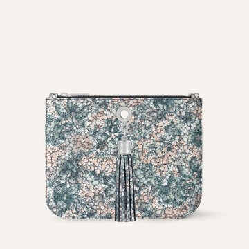 Ivy Clutch Bag | Peach Mosaic with Silver hardware