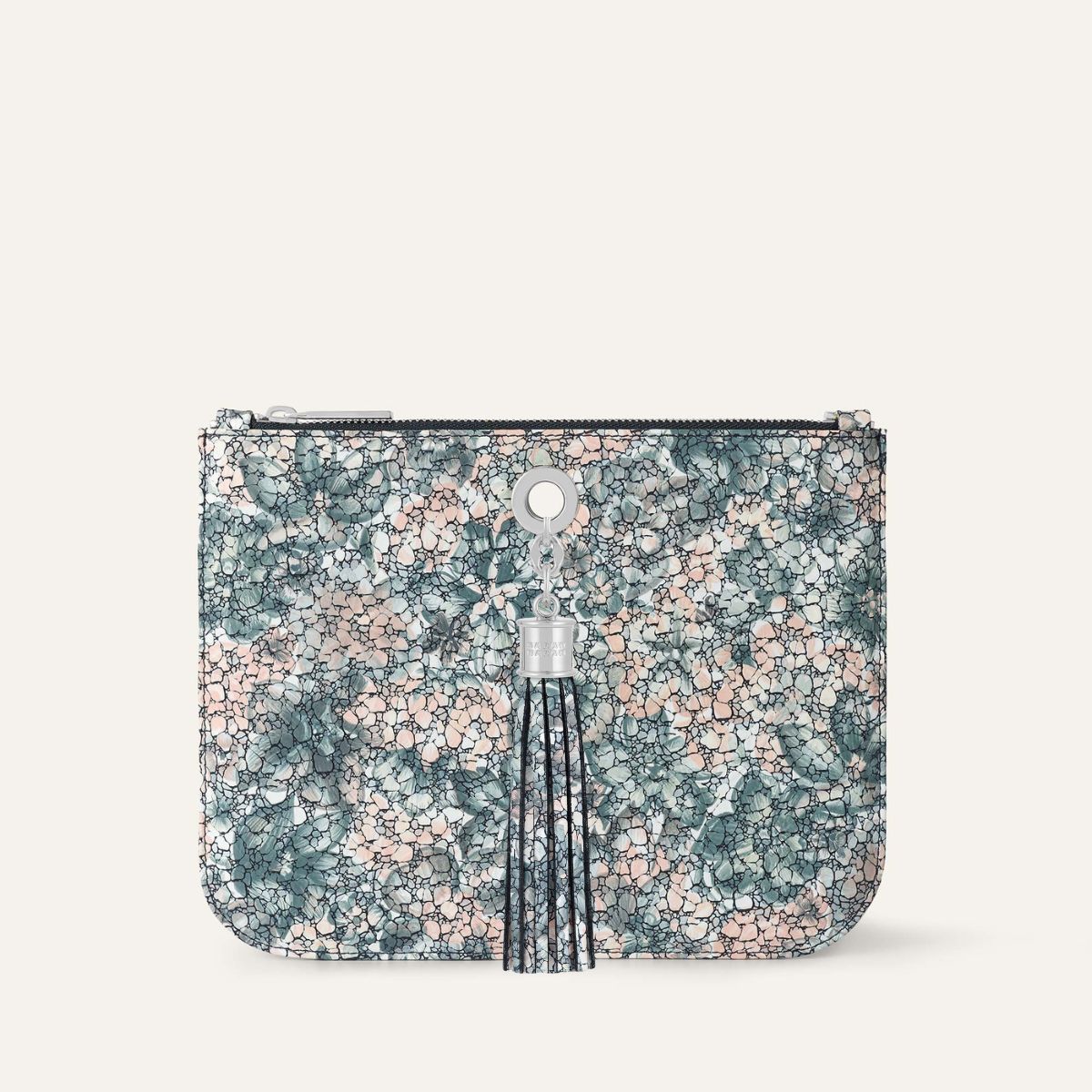Ivy | Peach Mosaic with Silver hardware