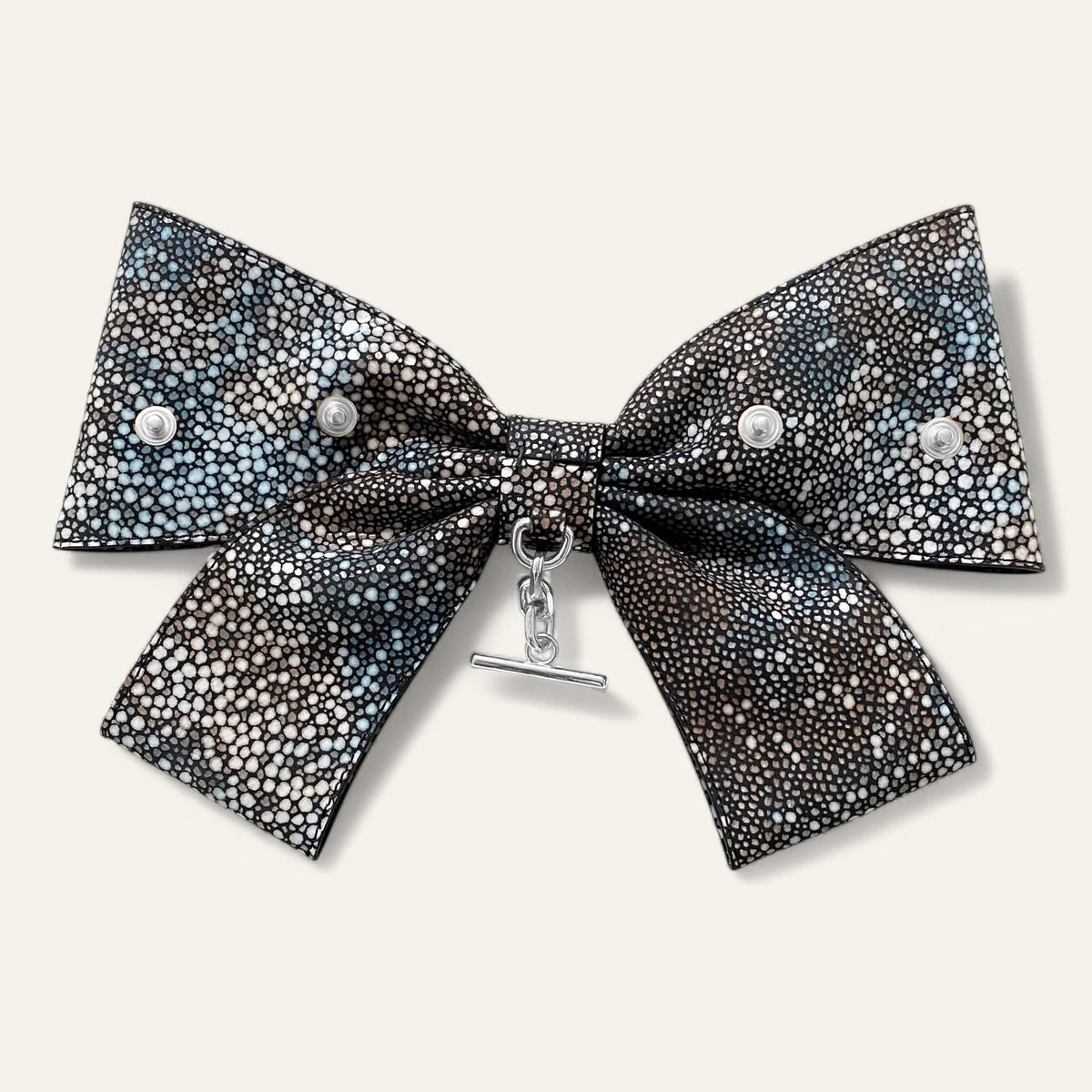 Shagreen Sarah Haran Deco Bow Silver