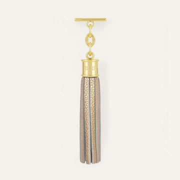 Shimmer Metallic Gold Sarah Haran Capsule Tassel Gold Front M19 G