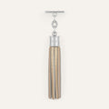 Capsule Tassel | Shimmer Metallic Gold with Silver hardware