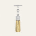 Capsule Tassel Mini | Shimmer Metallic Gold with Silver hardware