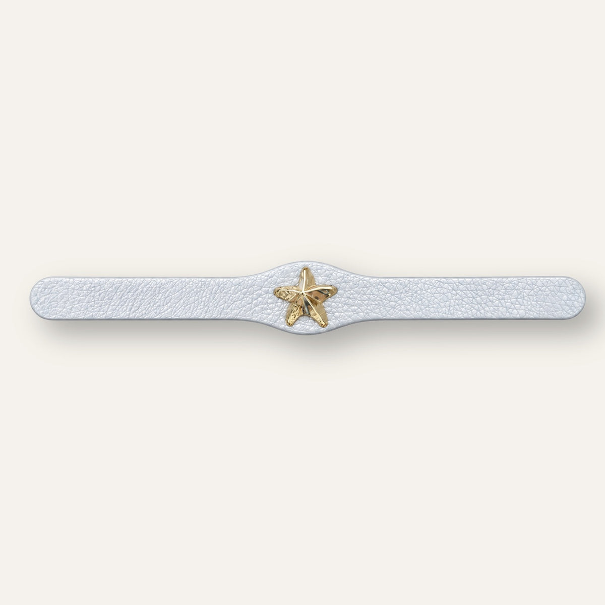 Star Deco Trim | Soft Metallic Silver with Gold hardware