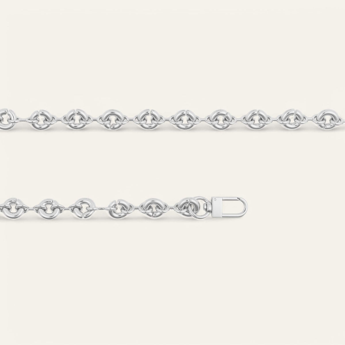 Silver Sarah Haran Circle Link Chain Strap closeup
