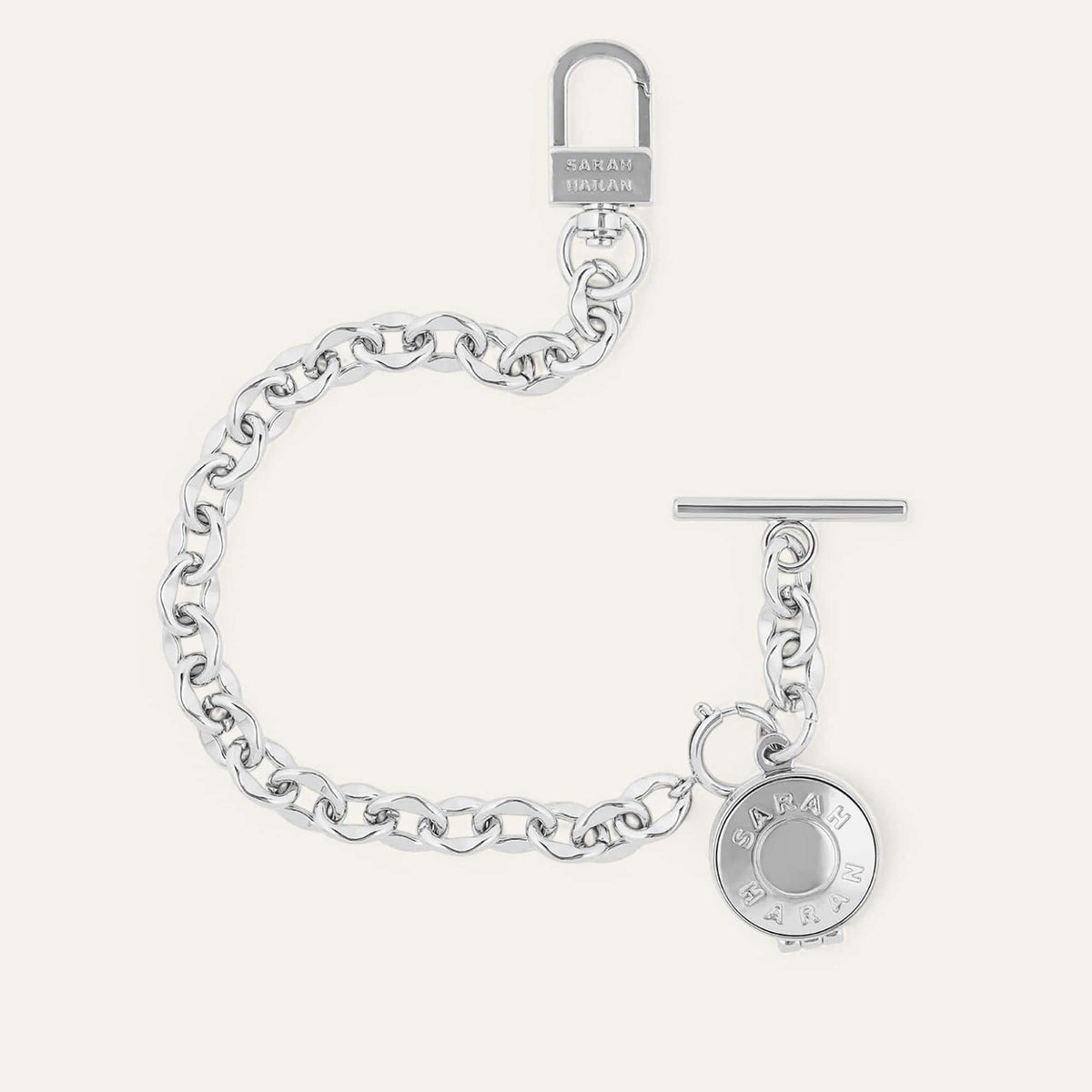 Silver Sarah Haran Locket Tassel Closed closeup