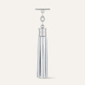 Capsule Tassel | Soft Metallic Silver with Silver hardware