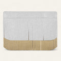 Deco Fringing | Soft Metallic Silver Shimmer Metallic Gold with Silver hardware