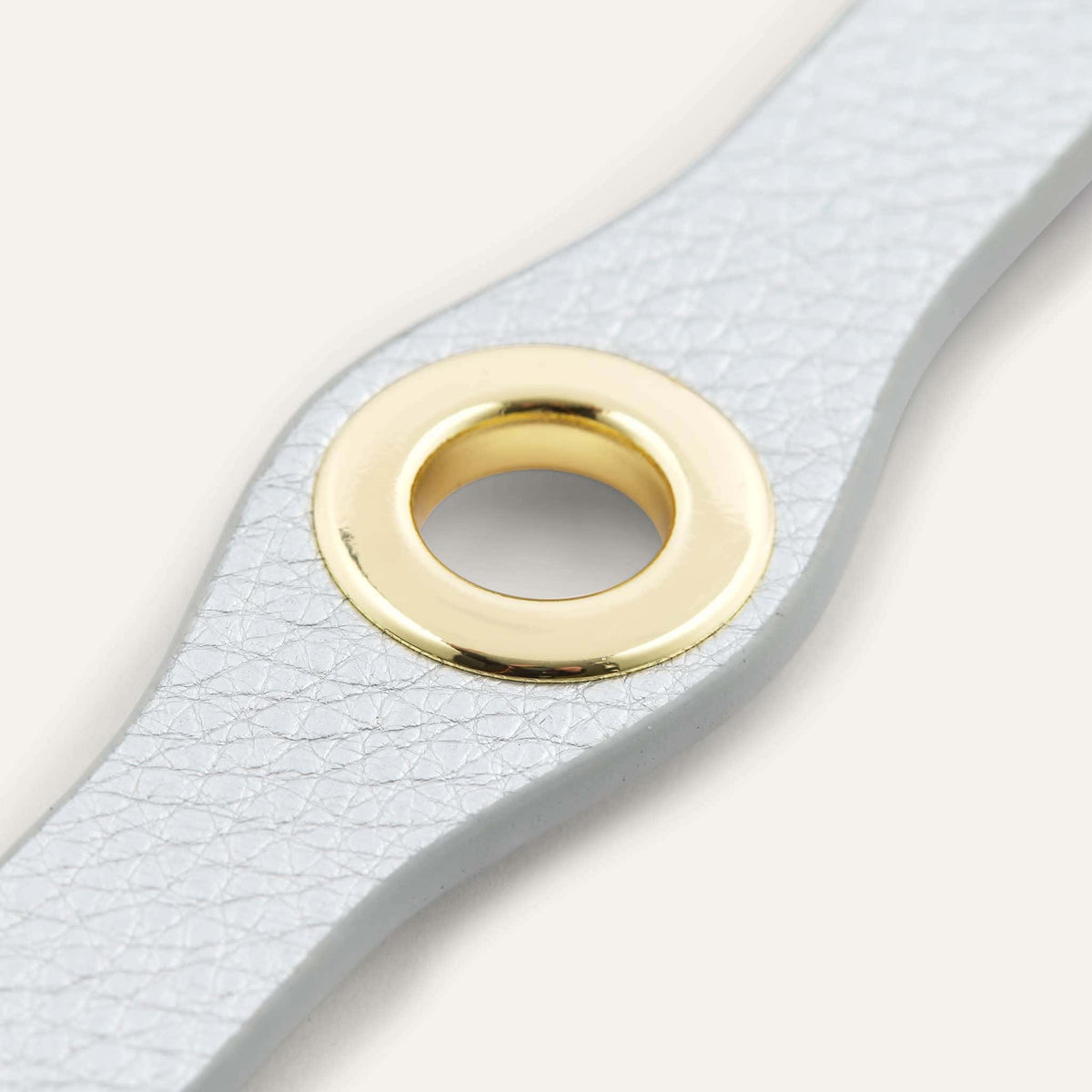 Soft Metallic Silver Sarah Haran Deco Strip Mini Gold Detail M05 G