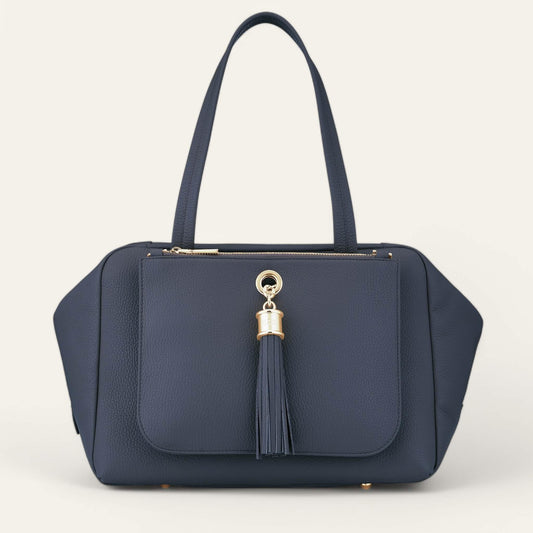 Space Sarah Haran Jessica Shoulder Bag with Gold hardware front winged